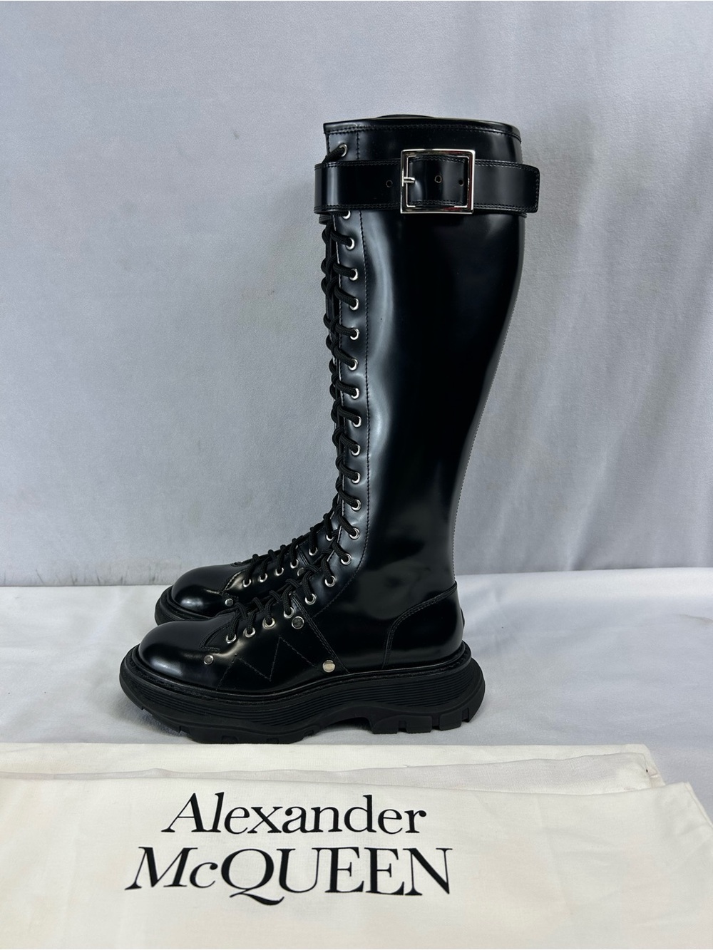 Alexander McQueen Leather knee-high boots